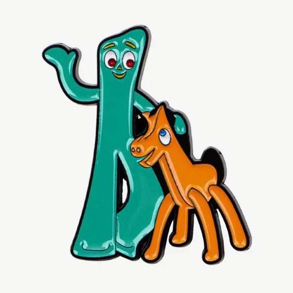 Vintage-Style Gumby and Pokey Collectible Enamel Pin. - Picture 4 of 5